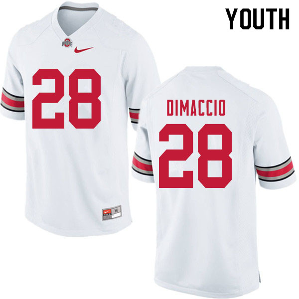 Youth #28 Dominic DiMaccio Ohio State Buckeyes College Football Jerseys Sale-White